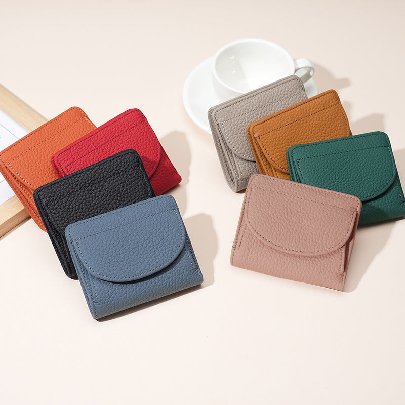 Pretty Women's Genuine Leather Swiping Mini Ladies Wallet
