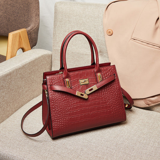 Women's Summer Fashion Large Capacity Genuine Leather Handbags