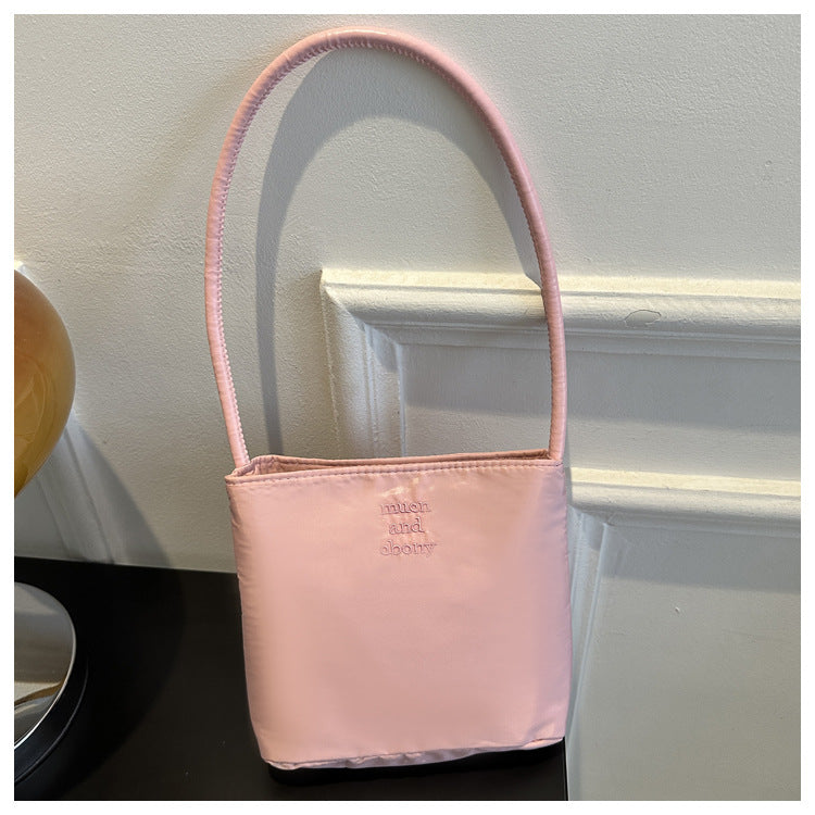 Women's Fashion Embroidered High Elastic Waterproof Nylon Shoulder Bags