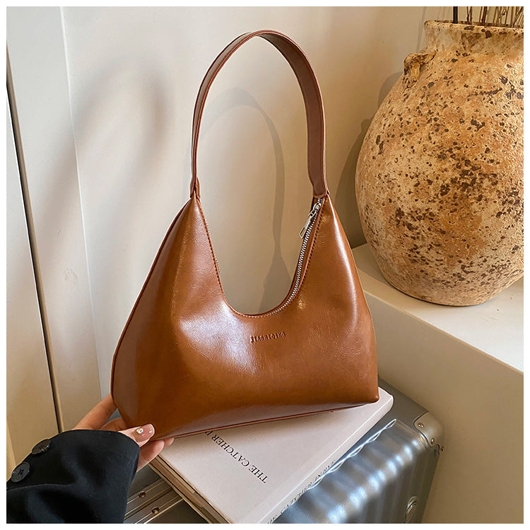 Flow Simple Textured Fashion Underarm Western Patent Leather Candy Shoulder Bags