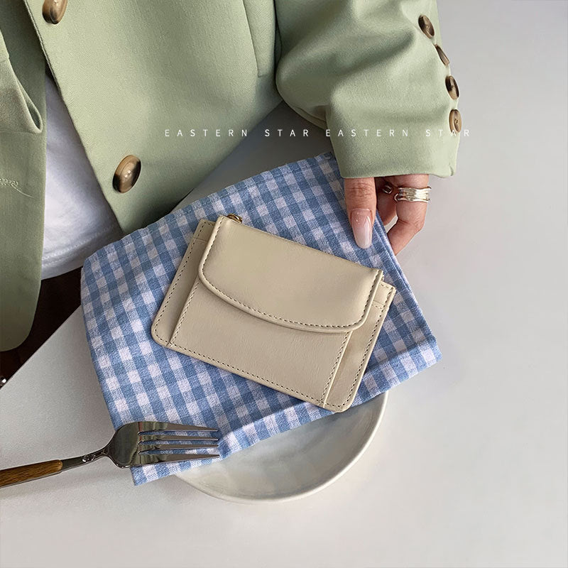 Korean Female High Sense Multiple Slots Cover Ladies Wallets