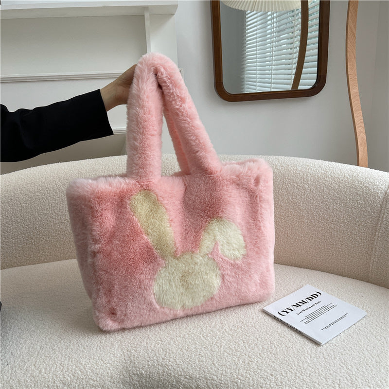 Furry Korean Large Capacity Commuter Fashion Shoulder Bags