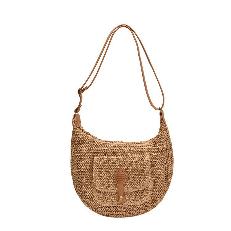 Women's Straw Hand-woven Large Capacity Vacation Beach Tote Bags