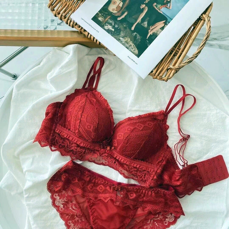 Women's Beauty Back Underwear Small Chest Push Lingerie Sets