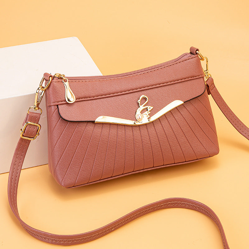 Mom Trendy People Shopping Soft Leather Handbags