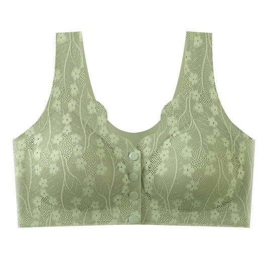 Women's Live Mom Front Buckle Thin Underwear Bras