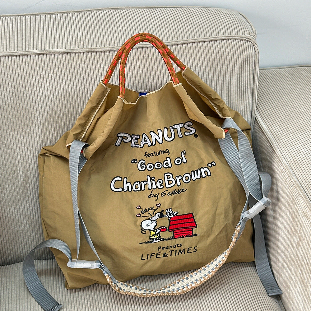 Nylon Embroidered Fashion Niche Large Capacity Women's Shoulder Bag