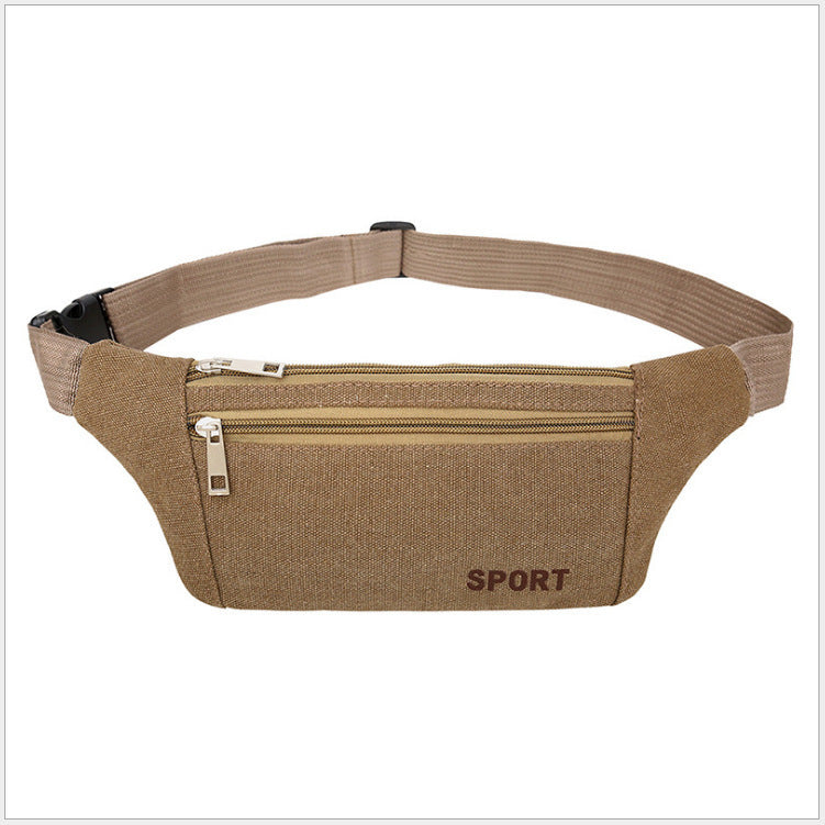 Men's Canvas Leisure Large Capacity Business Checkout Men's Waist Packs