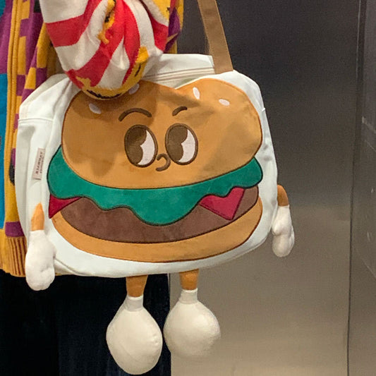 Hamburger Cute Niche Canvas For Girlfriend Shoulder Bags