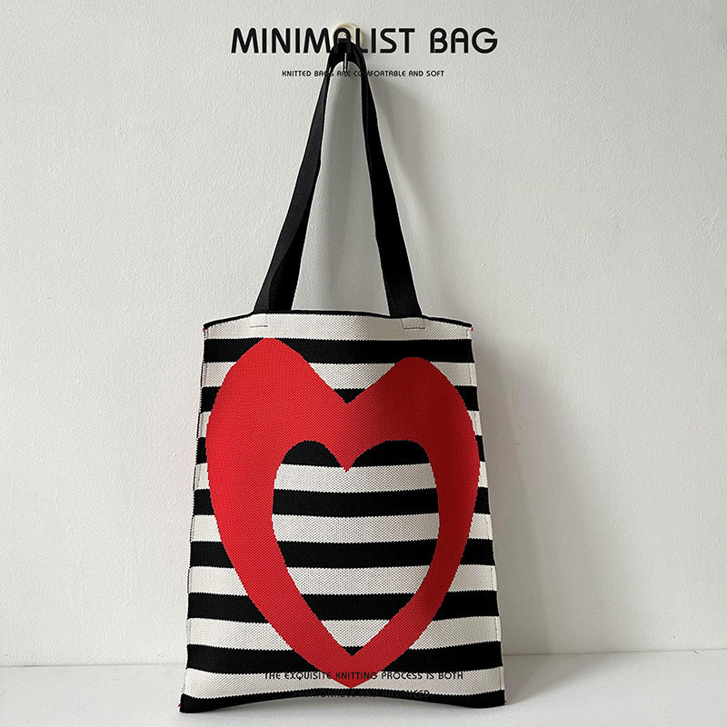 Design Cute Panda Knitted Korean Style Shoulder Bags