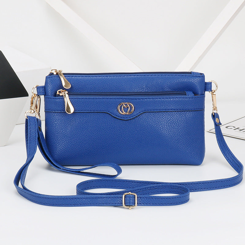 Women's Soft Leather Fashion Clutch Korean Style Small Square Bags