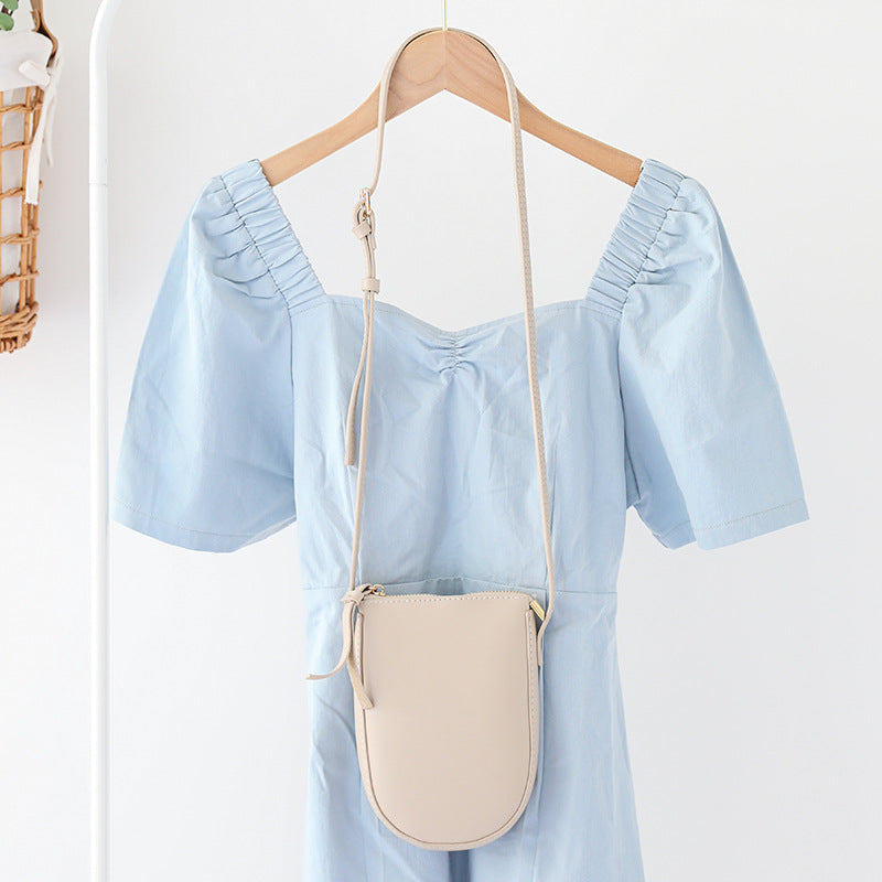 Women's Mini Korean Style Vertical Soft Leather Crossbody Bags