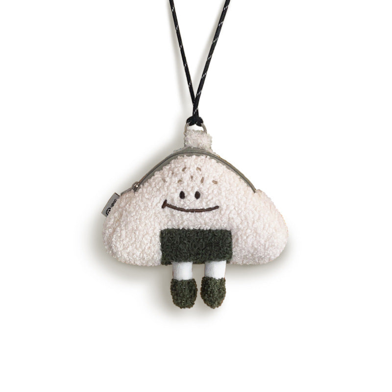 Fan Cartoon Cute Expression Rice Ball Crossbody Bags