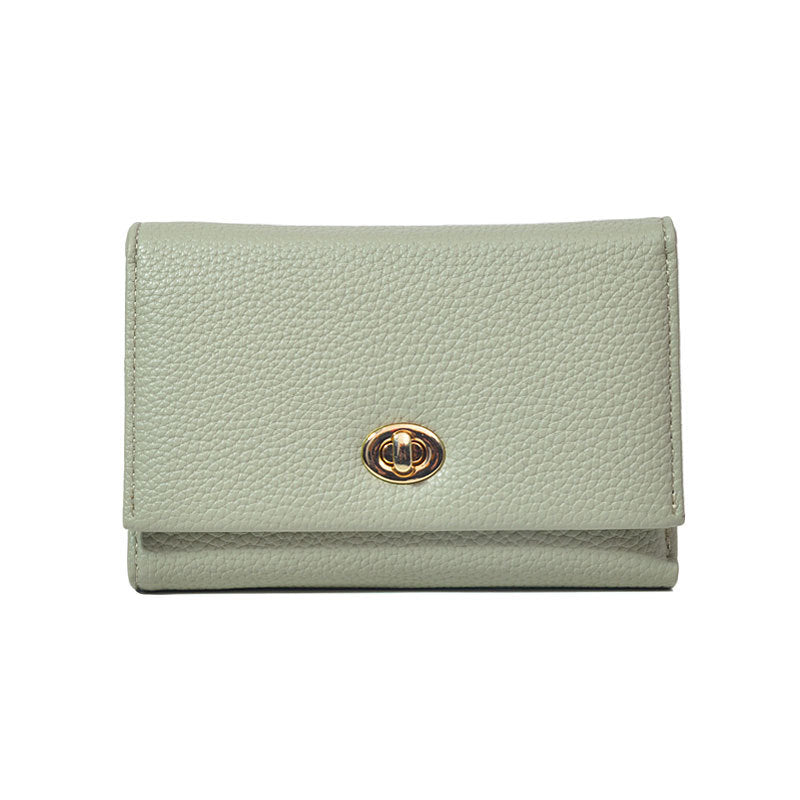 Women's Authentic Leather Tactile Feel Short Premium Lock