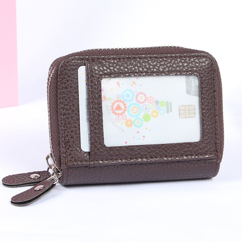 Women's Expanding Stitching Double Zipper Multiple Slots Ladies Wallets