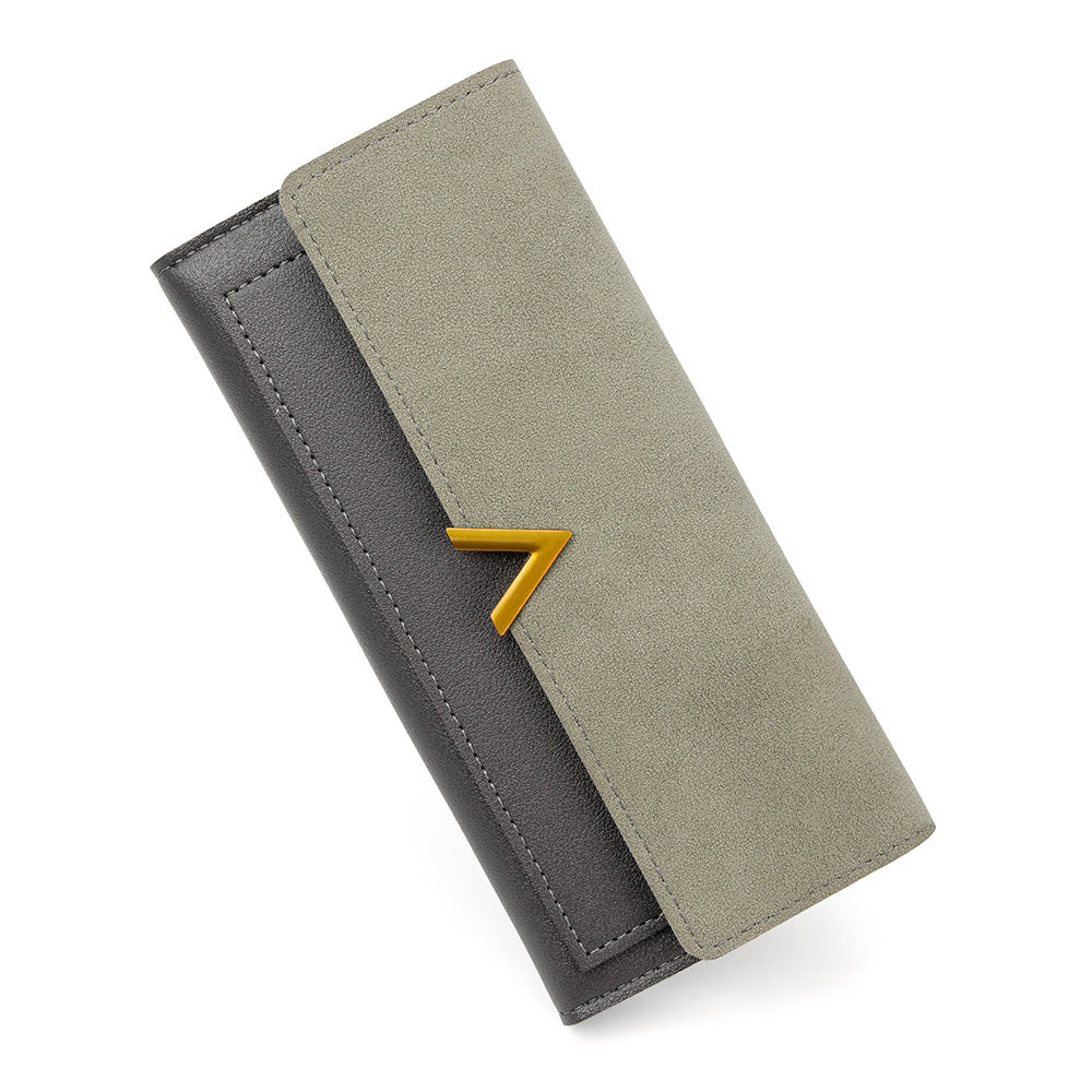 Women's Korean Long Clutch Solid Color Simple Zipper Multiple Ladies Wallet