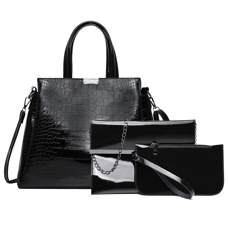 Women's Match Sets Autumn Fashion Crocodile Pattern Women's Shoulder Bag