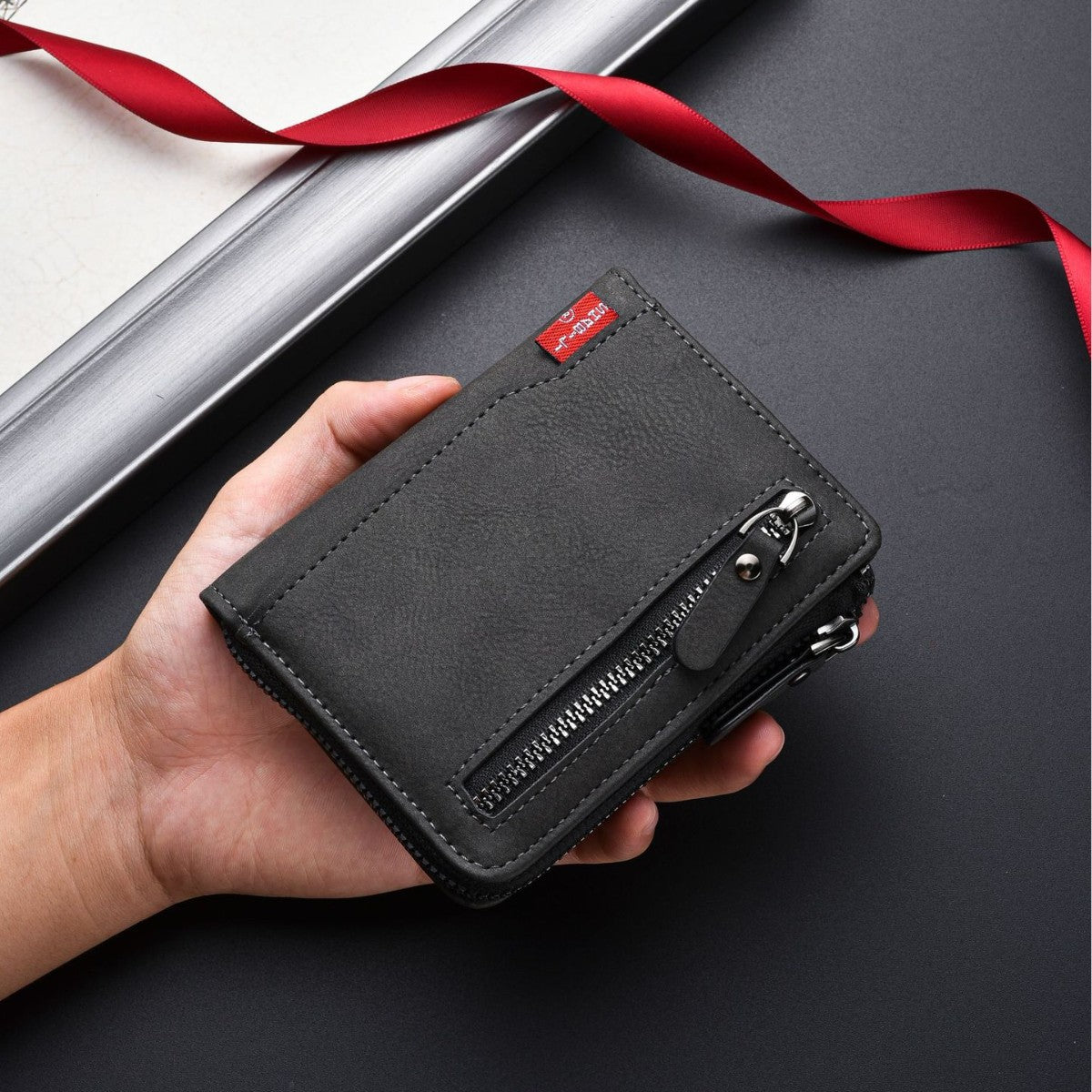 Men's Zipper Multiple Slots Large Capacity Cool Multifunctional Men's Wallet