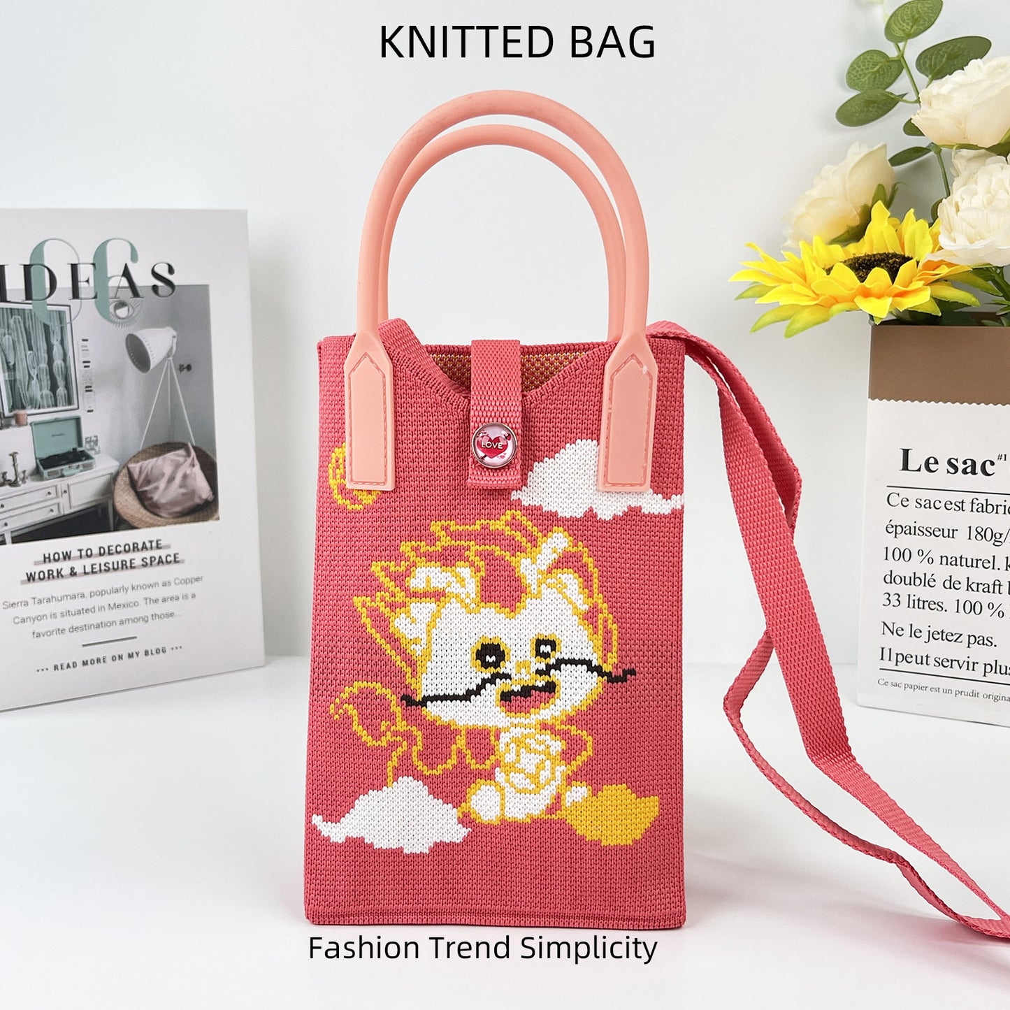 Pretty Knitted Mobile Mason Korean Mini Bags