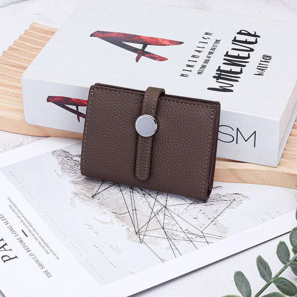 Women's Layer Short Cowhide Mini Fashion Genuine Leather Ladies Wallet