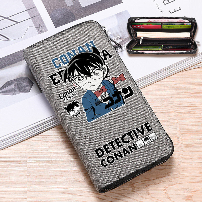 Women's & Men's Detective Conan College Cartoon Trend Canvas Men's Wallet