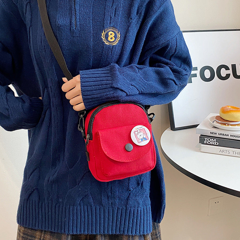 Canvas Korean Leisure Simple Fashion Pure Phone Bags