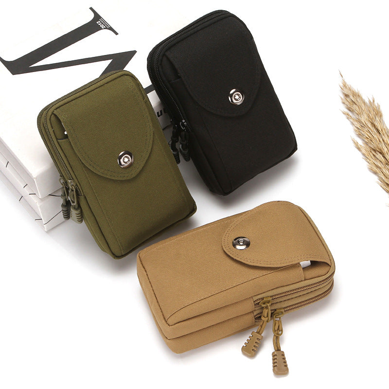 Men's Mobile Solid Color Vertical Guard Portable Phone Bags