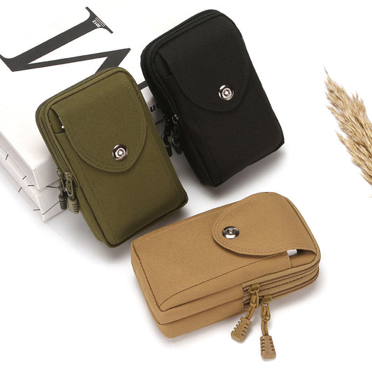 Men's Mobile Solid Color Vertical Guard Portable Phone Bags