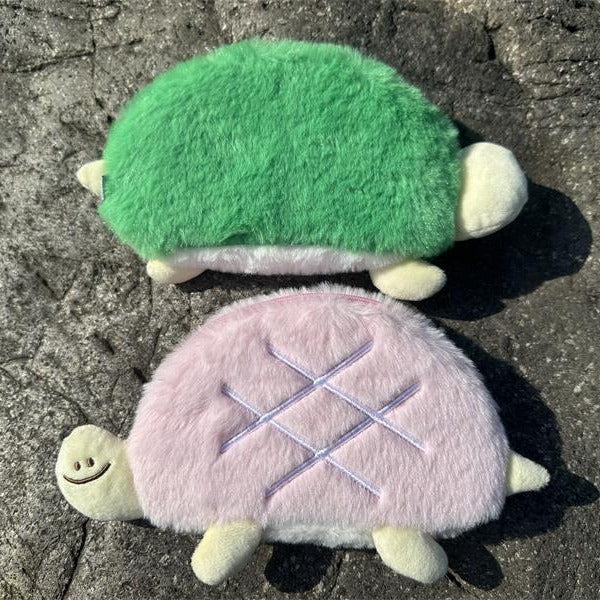 Cute Turtle Funny Expression Series Plush Doll Cushion Pencil Halter Ladies Wallet