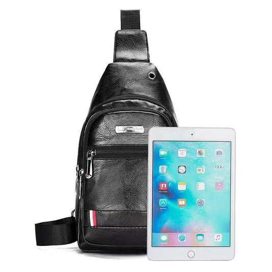 Men's Fashion Soft Leather Cross Body Men's Chest Bags