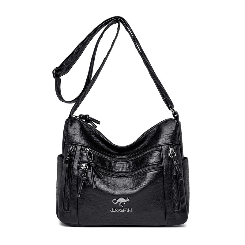 Women's Soft Leather Retro Simple Fashion Large Shoulder Bags