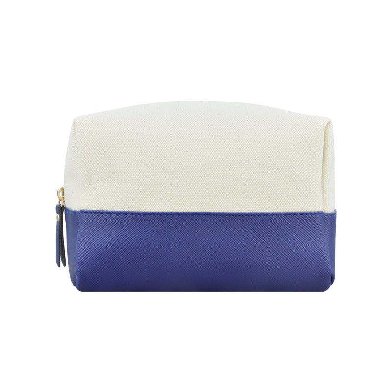 Color Contrast Stitching Canvas Wind Good-looking Cosmetic Bags