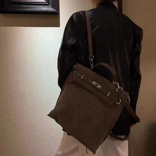 Women's Kelly Color Block Matte Retro High Backpacks