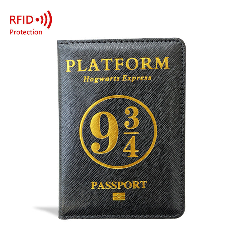 Cross Pattern Passport Cover Leather Position Card Holder