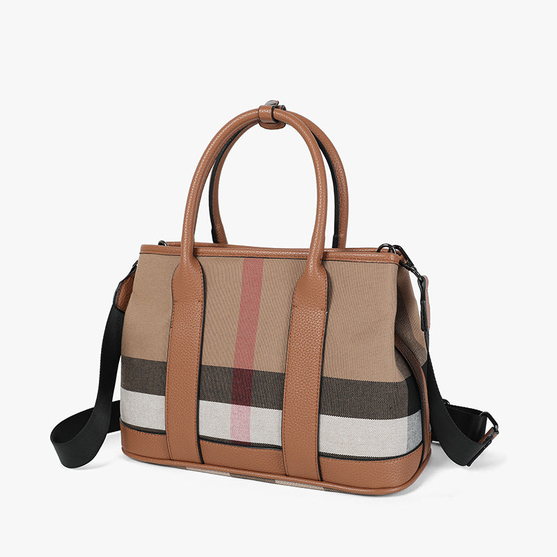 Women's Canvas Plaid Large Capacity Versatile Commuter Bags