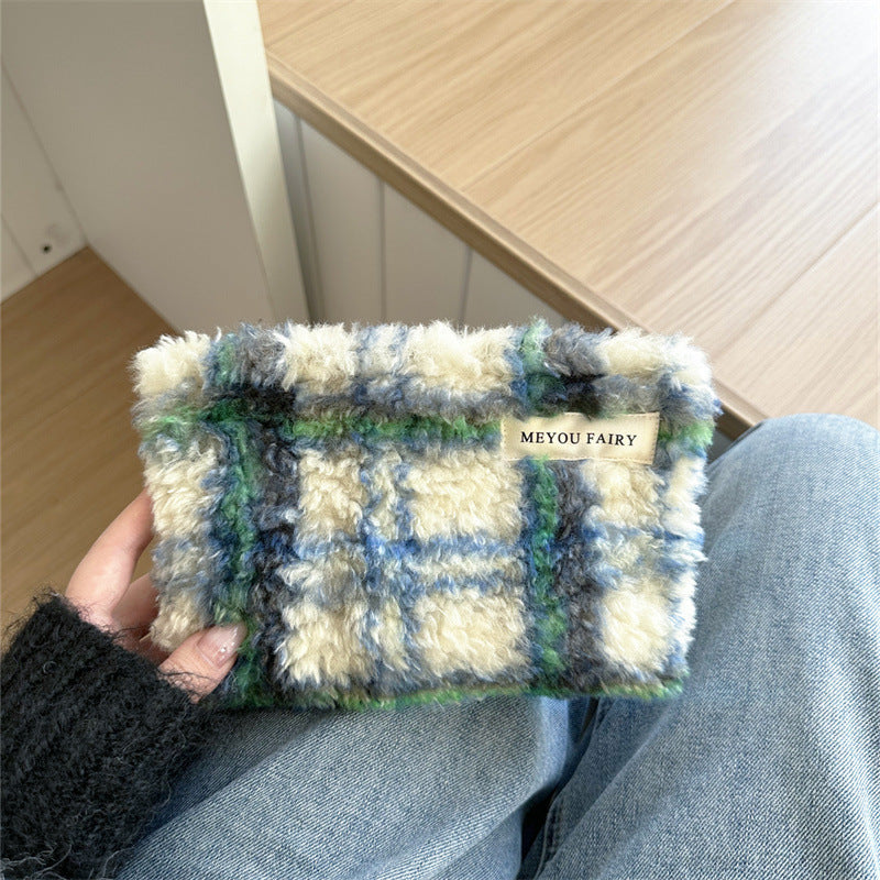 Style Plush Storage Wash Thickened Soft Glutinous Makeup Bag