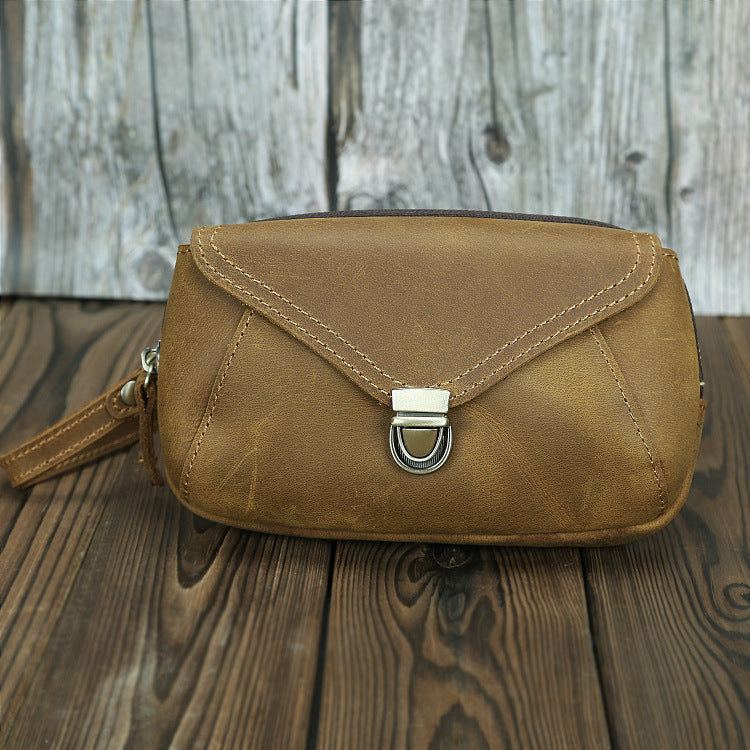 Men's Leather Genuine Construction Site Work Wear Bags