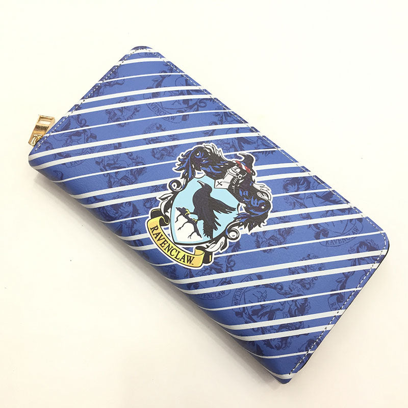 Women's Retro Brown Stitching Contrast Color Hogg Coin Purses