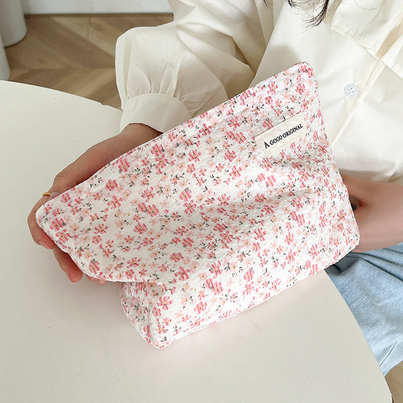 Floral Makeup Large Capacity Portable Storage Bags