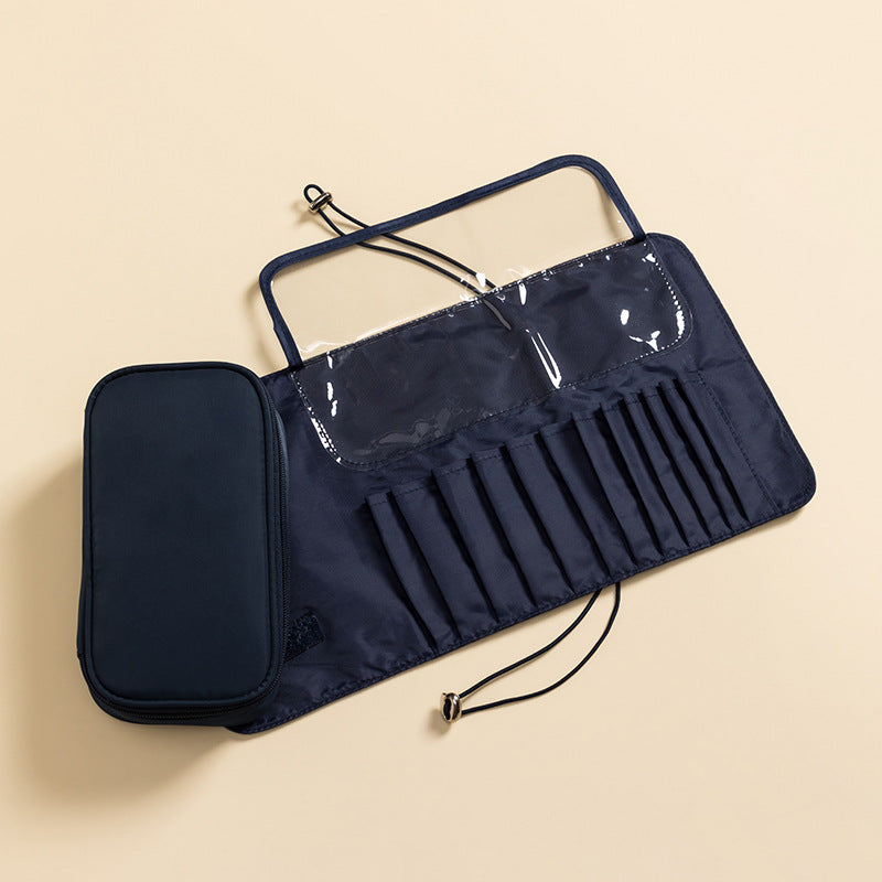 Portable Large Capacity Folding Waterproof Brush Organizing Storage Makeup Bag