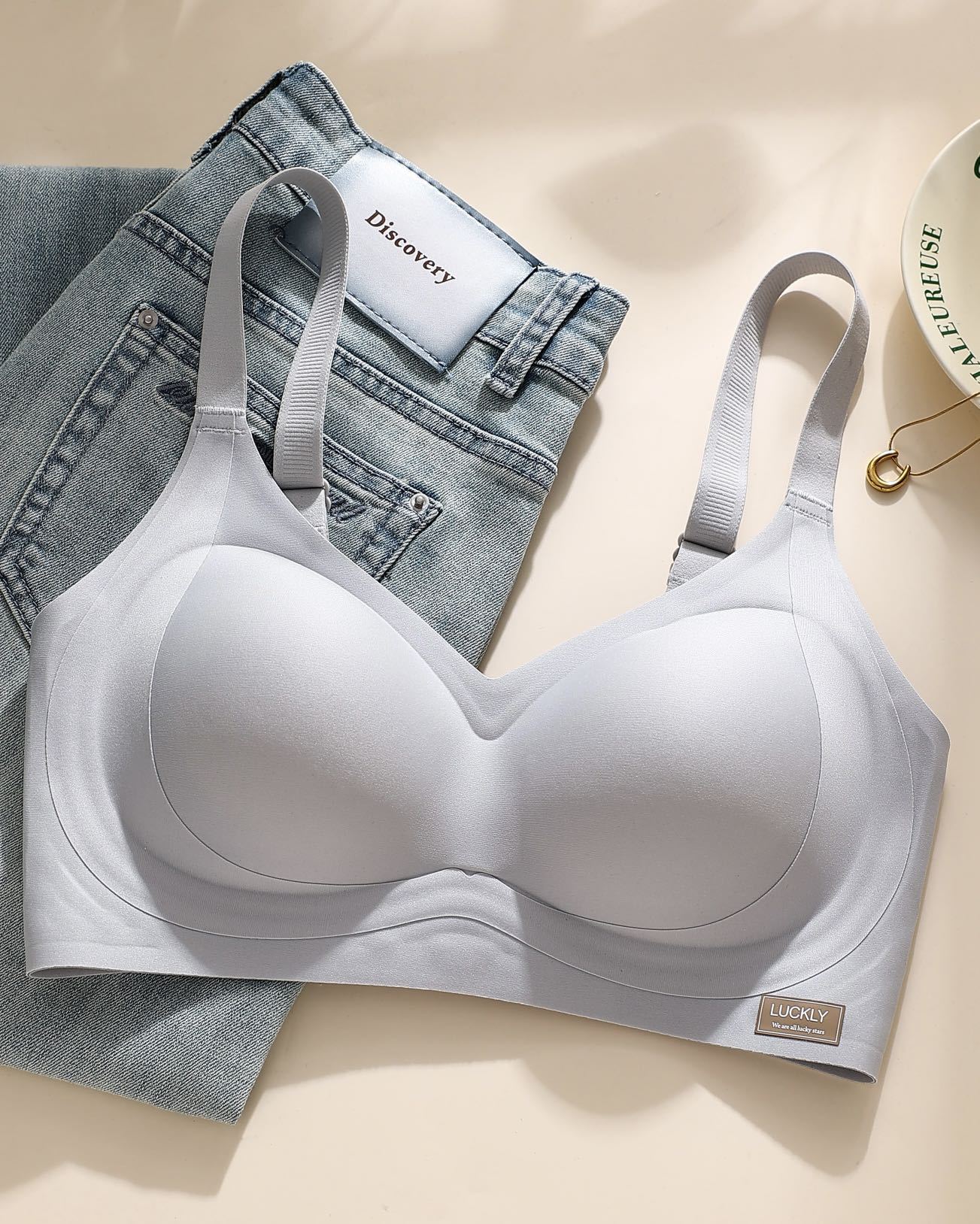 Women's Wireless Seamless Underwear Palm Full Fixed Bras