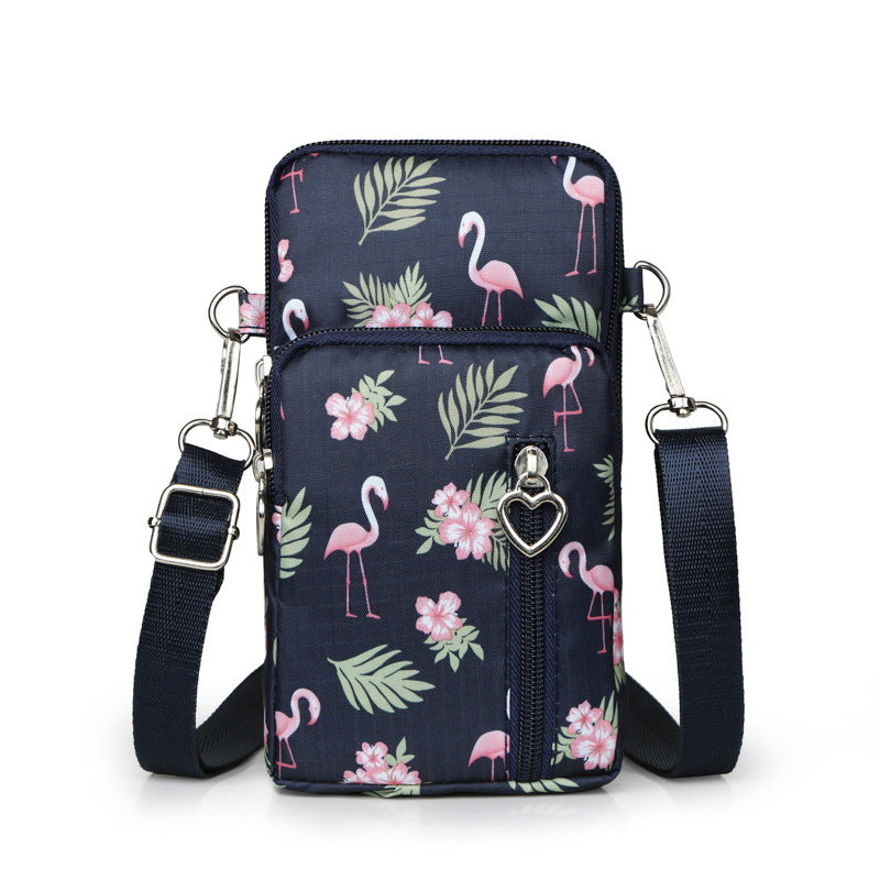 Glamorous Mini Vertical Female Fabric Wrist Phone Bags