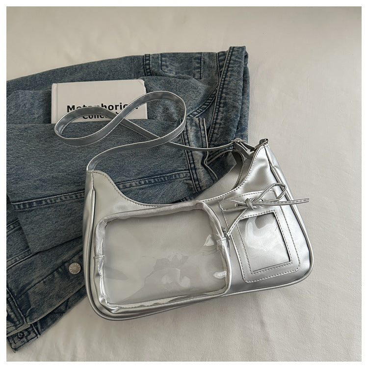 Women's Cute Large Capacity Summer Trendy Unique Transparent Creative Pain Women's Shoulder Bag