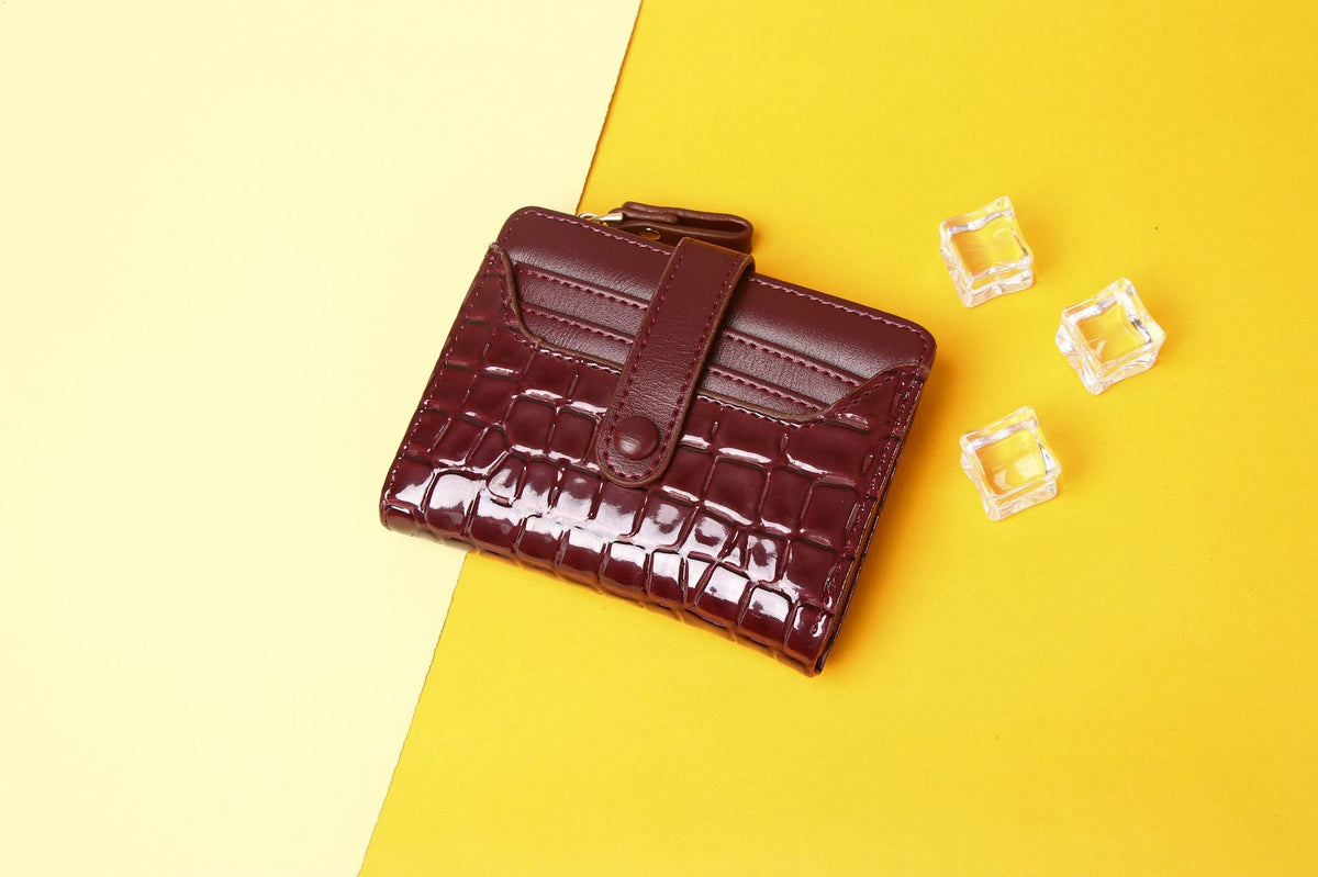 Women's Short Multiple Slots Multifunctional Solid Color Coin Purses