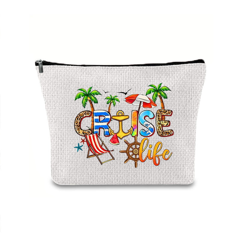 Printing Buggy Large Capacity Simple Zipper Makeup Bag