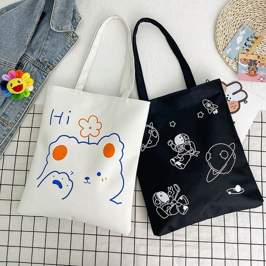 Women's Korean Style Large Capacity Canvas Winter Shoulder Bags