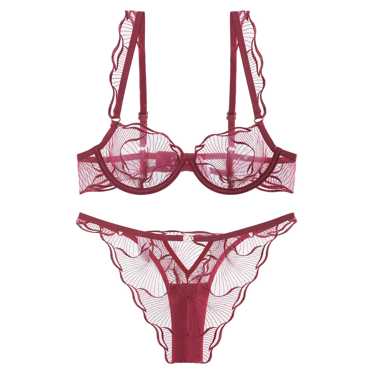 Women's Underwear Sexy Ultra Slim Pure Embroidery Lace Big Bras