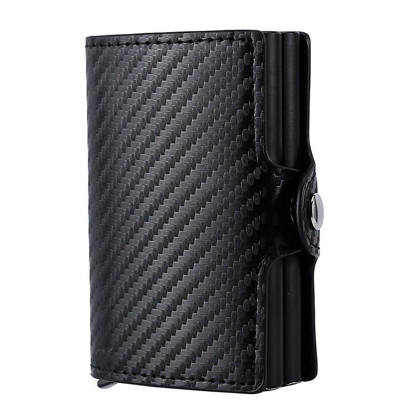 Men's Box Automatic Pop-up Clamp Carbon Fiber Card Holder