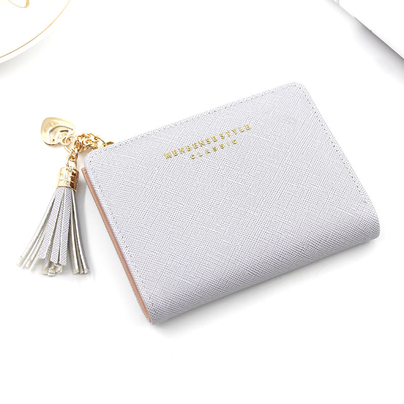 Women's Short Zip Simple Elegant Clutch Coin Purses