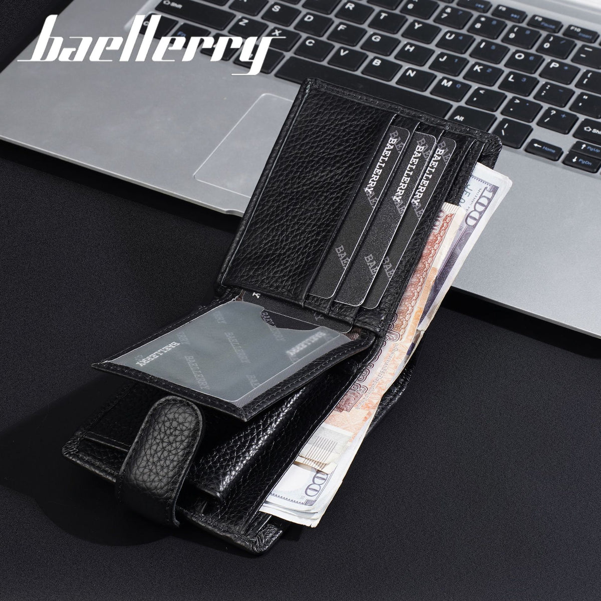 Men's Genuine Leather Snap High Sense Pocket Men's Wallet
